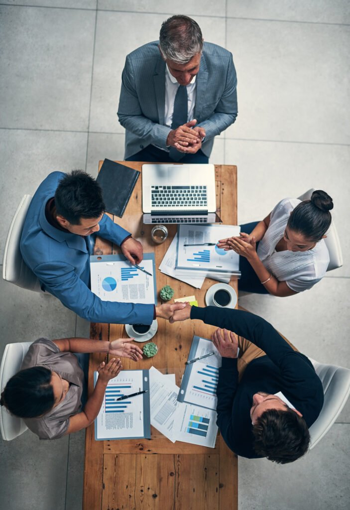 celebrating a new venture together.